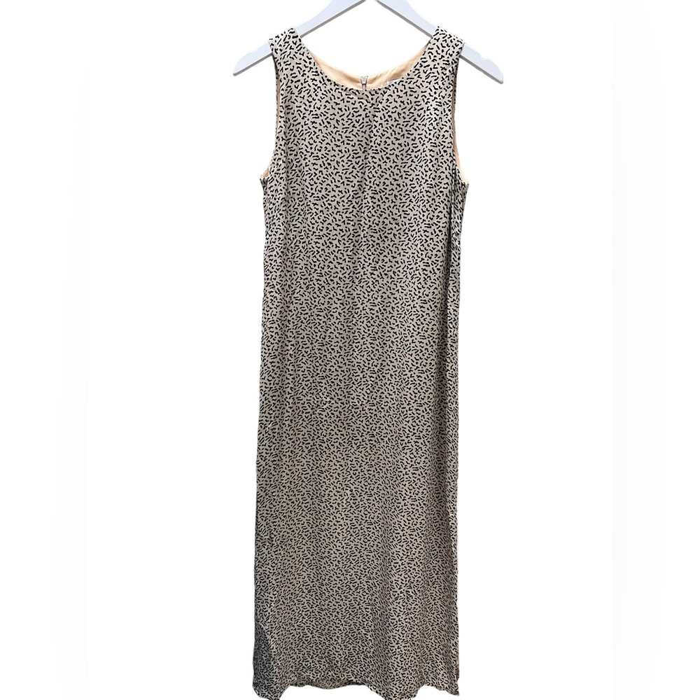 LeiLei Sleeveless Fully Lined Animal Print Maxi Dress See Measurement